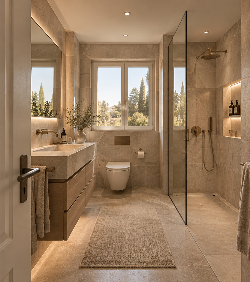 Concept d’aménagement après, illustration Salle de bain